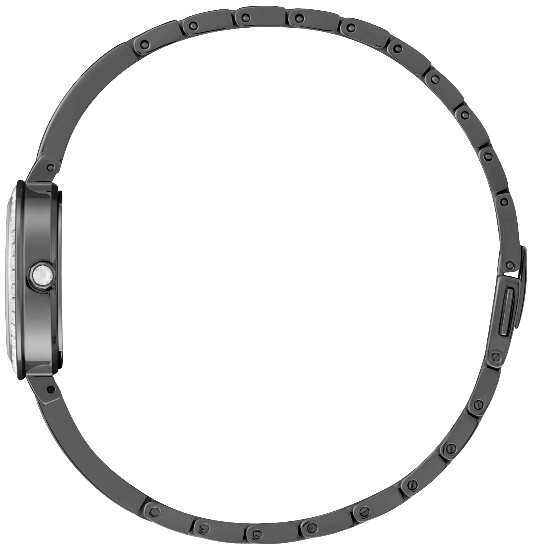 Silhouette Crystal Black Dial Stainless Steel Bracelet EM0865-58E